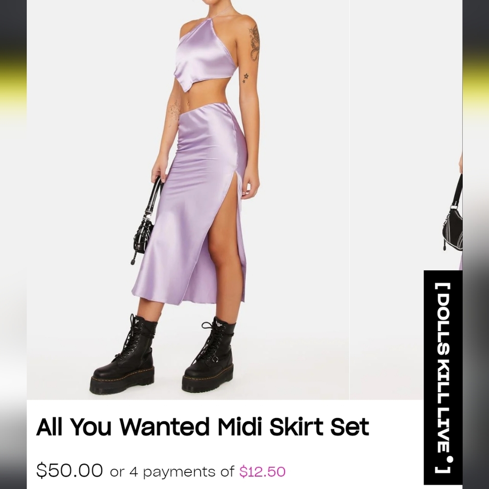 Dolls Kill All You Wanted Midi Skirt Set [NYC]